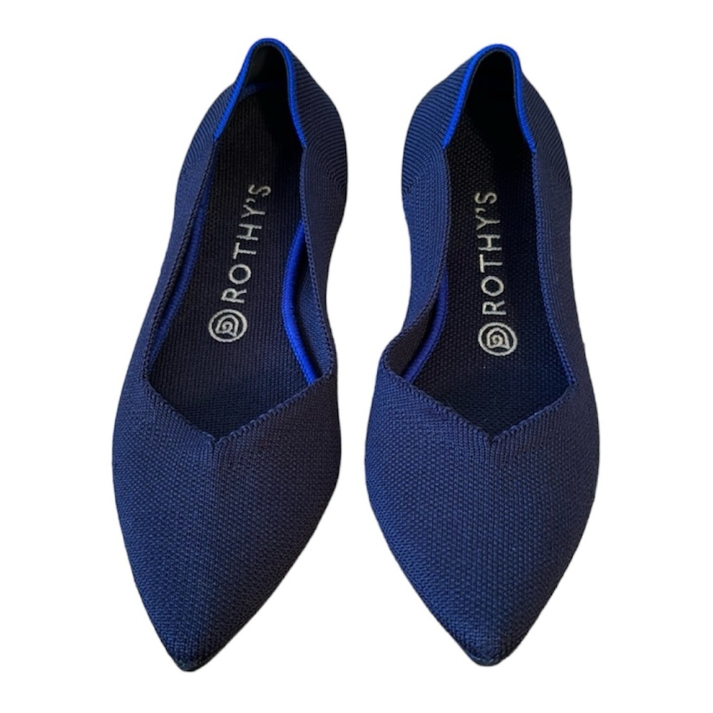 Rothy’s The Point flats in Navy Blue sz 9